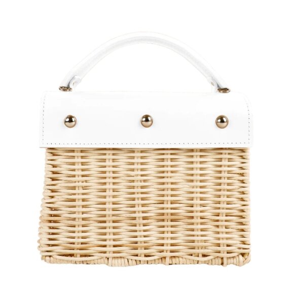 NWT White Natural Kuai Bag - Wicker Wings - Picture 2 of 5